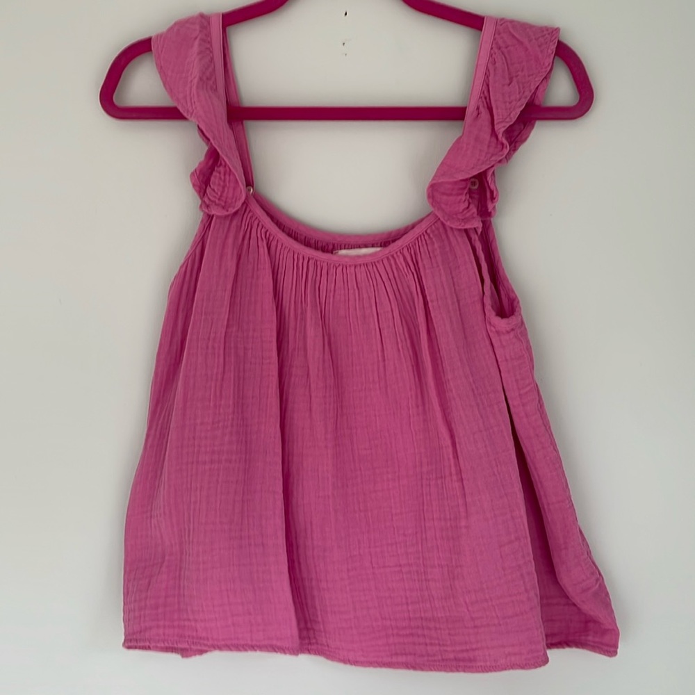 Xirena rue ruffle tank top